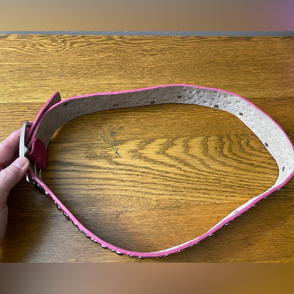 Size medium pink studded belt. - Picture 2 of 5